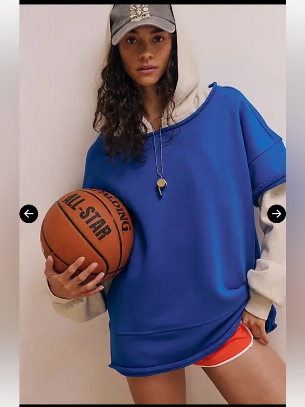 Free People Cruise Sweatshirt Tee in Stellar Blue Size Med NWOT CURRENT!!!